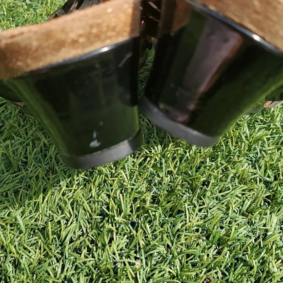 Sofft Venice Black Patent Leather Slip on Wedges with a Natural Leather Lining - Picture 9 of 11